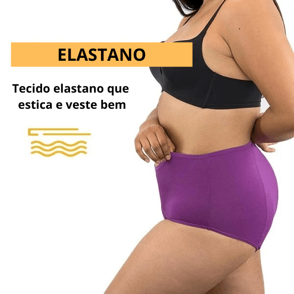 calcinha absorvente confortável elastano