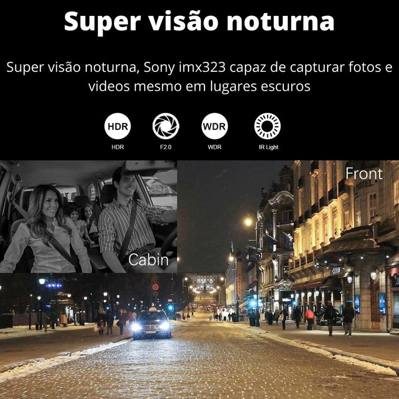 Câmera Veicular Interna e Externa HD 1080P - TUDO CHIC