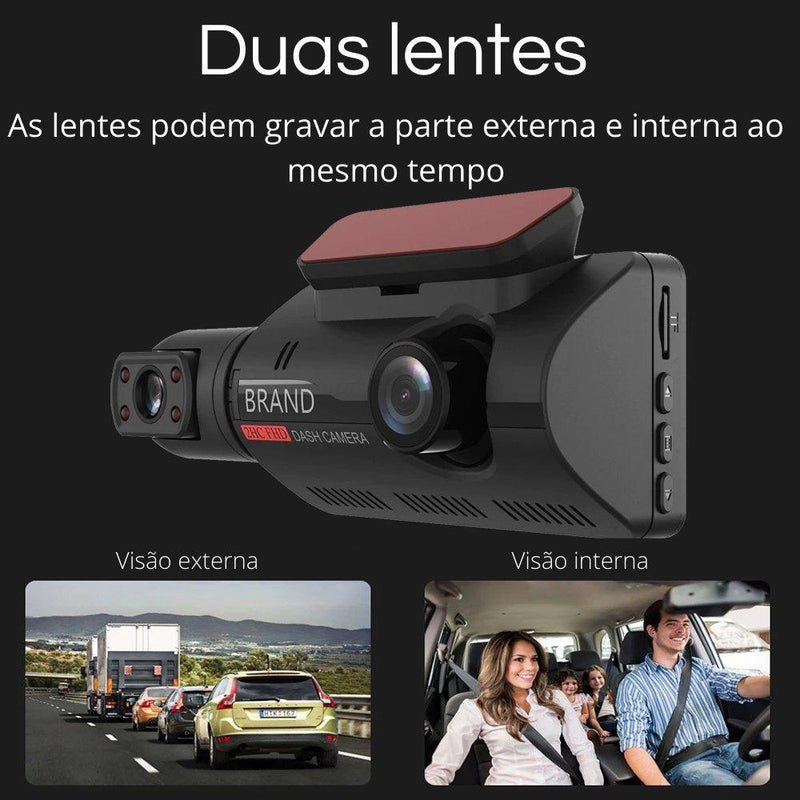 Câmera Veicular Interna e Externa HD 1080P - TUDO CHIC